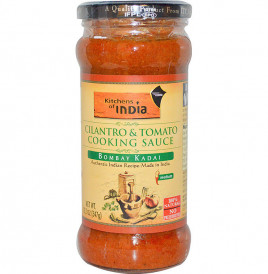 Kitchens Of India Cilantro & Tomato Cooking Sauce Bombay Kadai  Glass Jar  347 grams